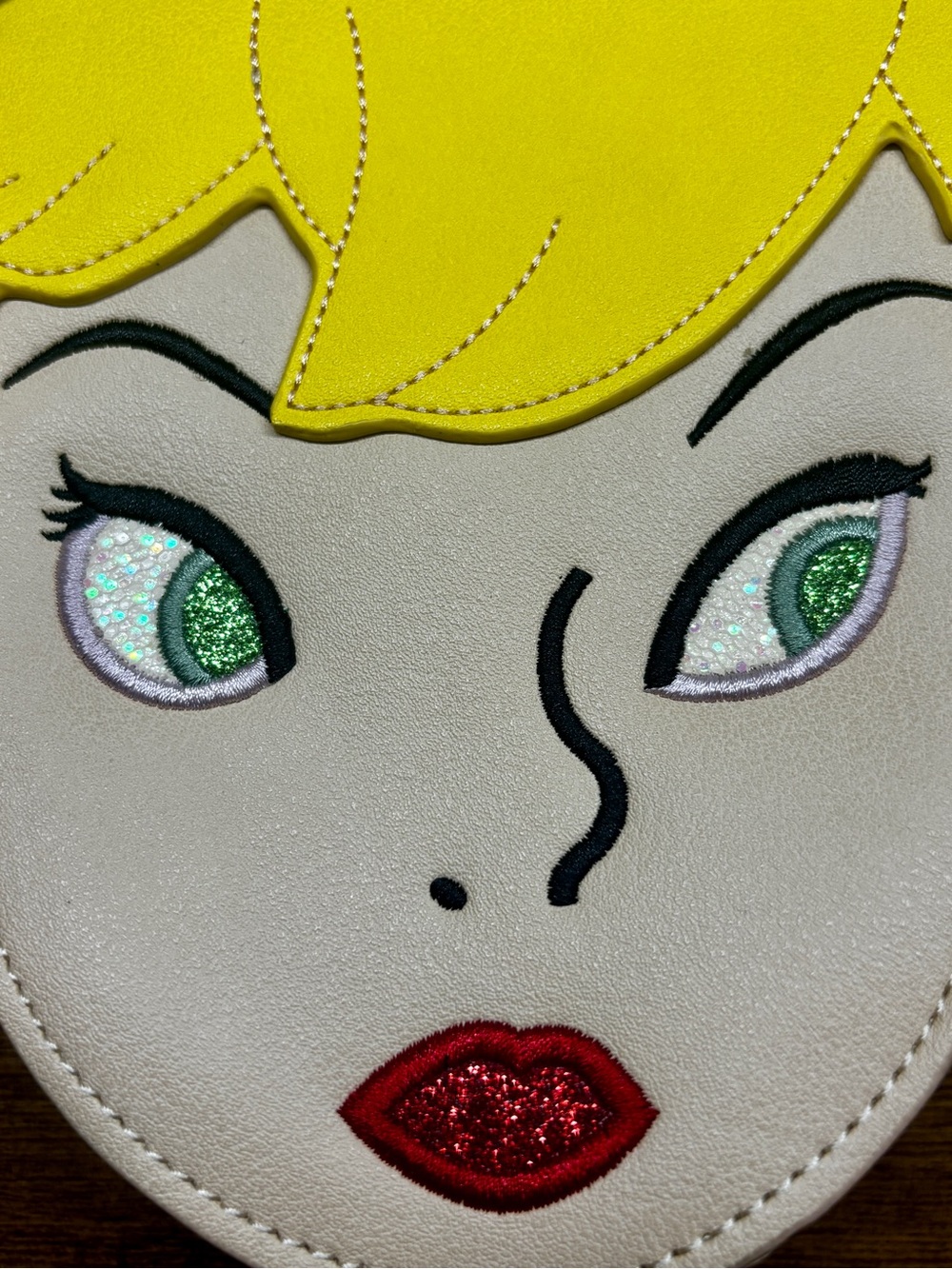 Disney x Danielle Nicole Tinker Bell Yellow Pom-Pom Crossbody Bag - Picture 2 of 6